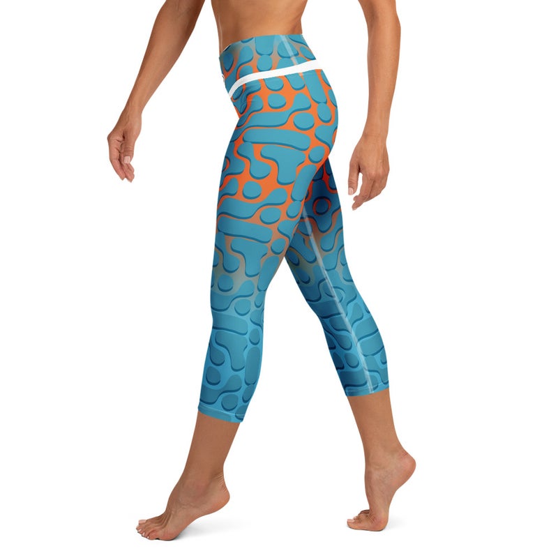 Genesis Glow Aqua Yoga Capri Leggings